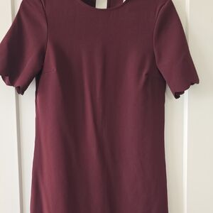 Elegant Burgundy Women's Dress